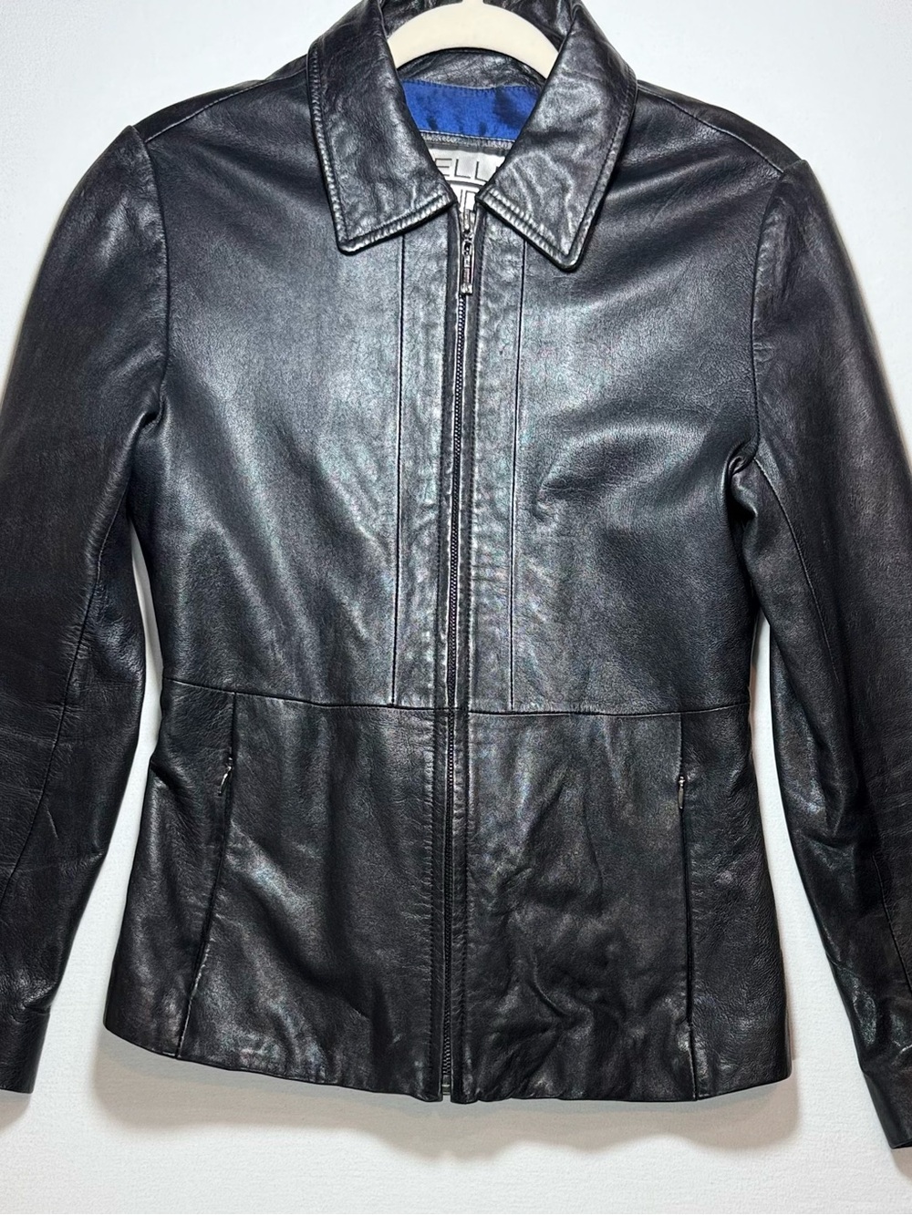 Vintage Pelle Studio Wilson’s Black Leather Zip-Front Jacket